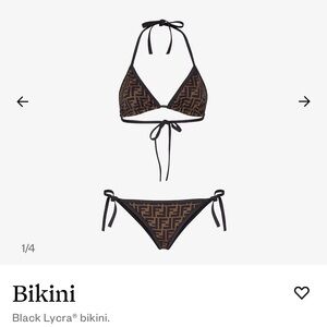 Fendi Black Lycra® bikini